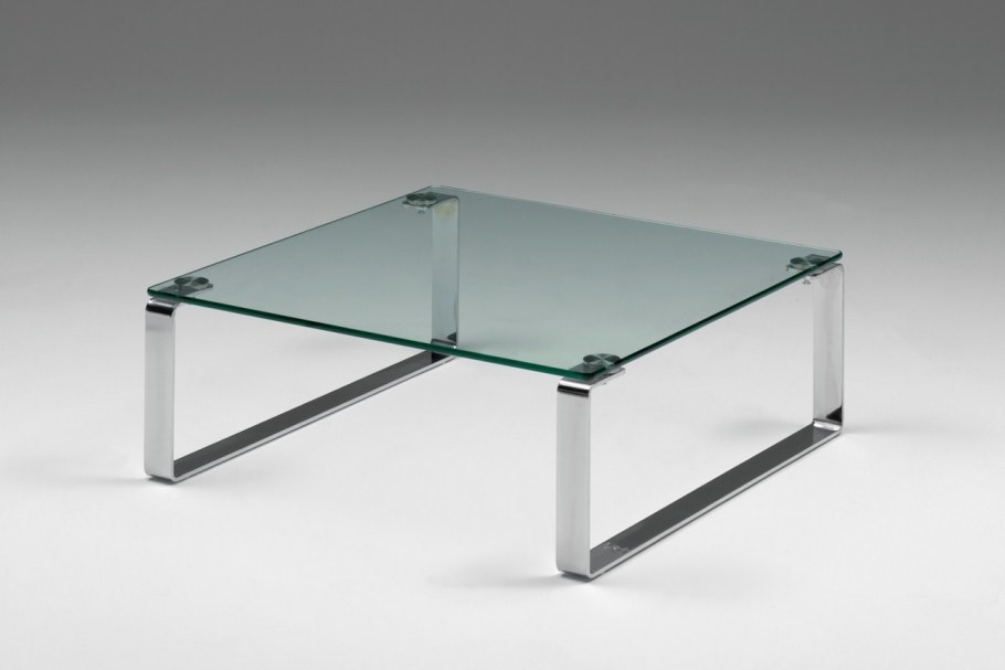 Стол журнальный Гранд 3м стеклянный (гальванический хром, 900x550x450 мм)
