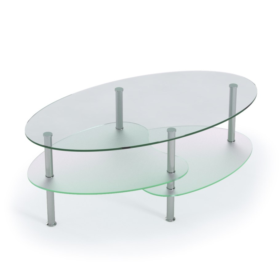 СЖК столик стеклянный "Гранд-10м" (1000*600*420/d50) (хром/пр. стекло)