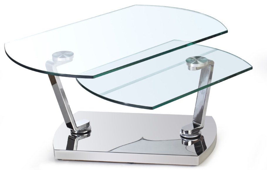 Раскладной журнальный столик стеклянный