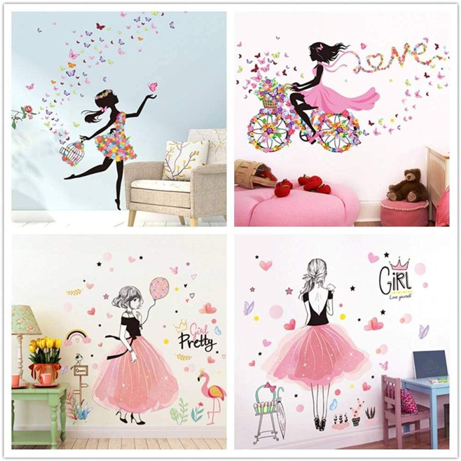Наклейки на стену для девочек