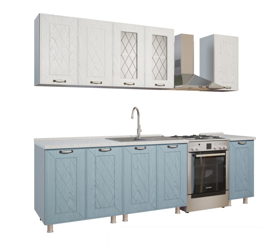 Кухня Афина айс/Арктик 2.4 м