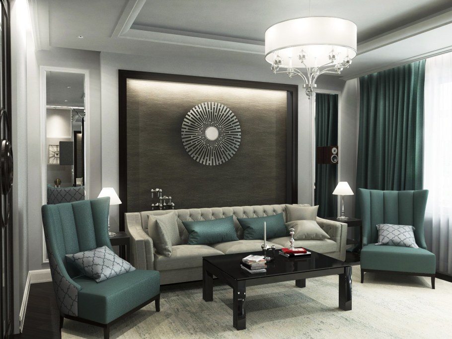 Гостиная Неоклассика и арт деко