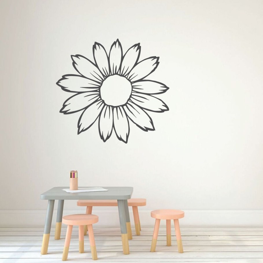 Geometric Sunflower Wall Art
