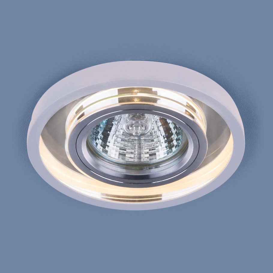 Встраиваемый светильник Elektrostandard 7021 mr16 SL/WH зеркальный/белый