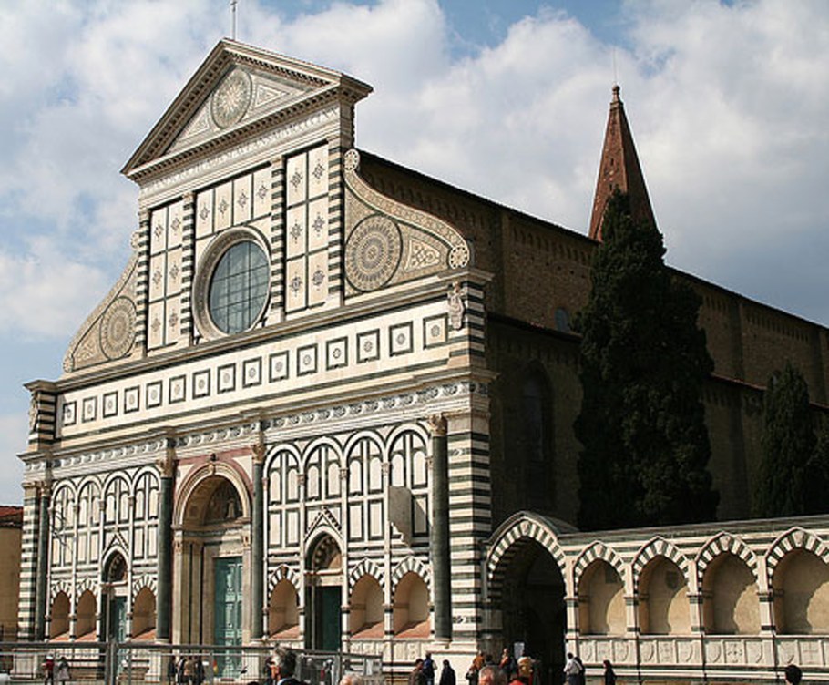 Фасад церкви Санта-Мария-новелла (1456-1470, Флоренция)