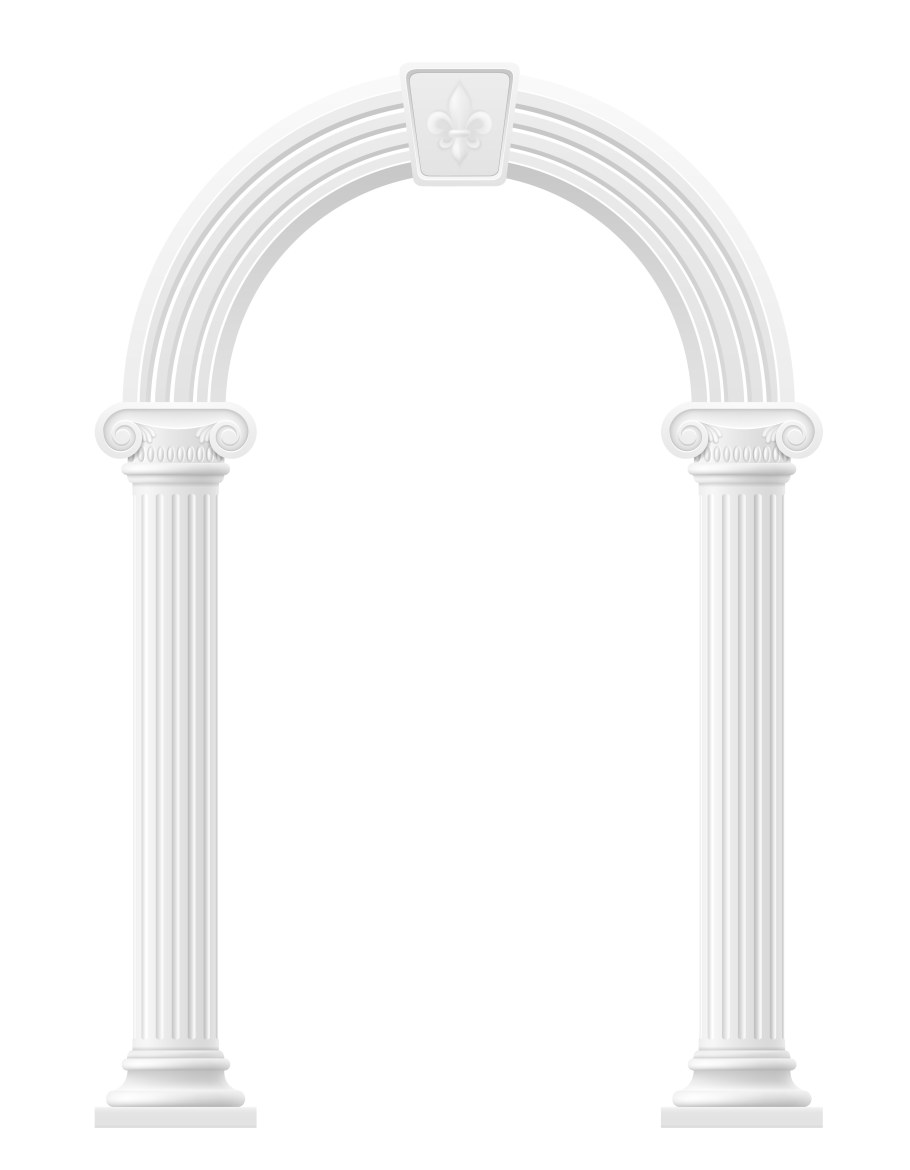 Арка с белыми колоннами