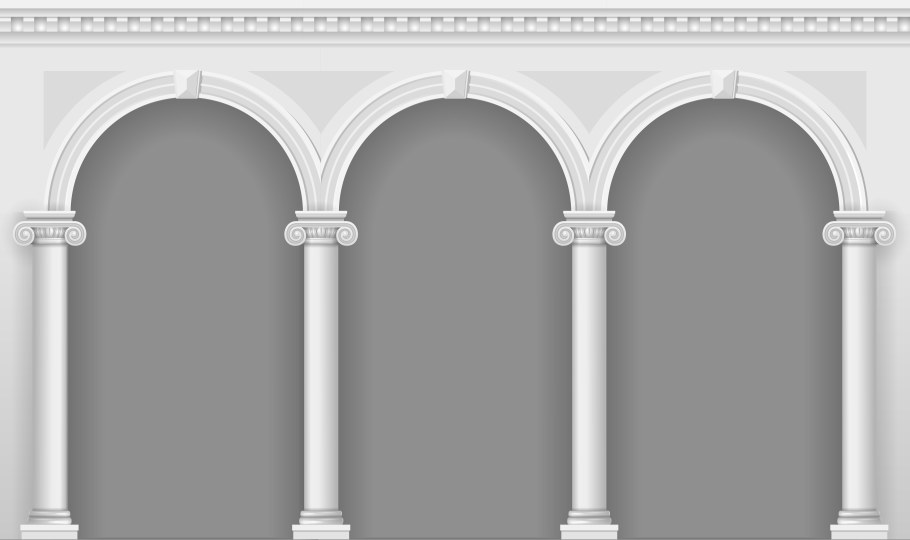 Арка с белыми колоннами