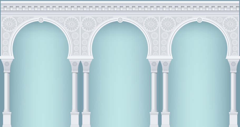 Восточные арки с колоннами