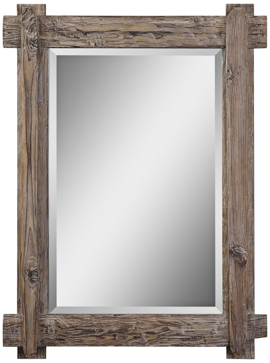 Зеркало с деревянной рамой