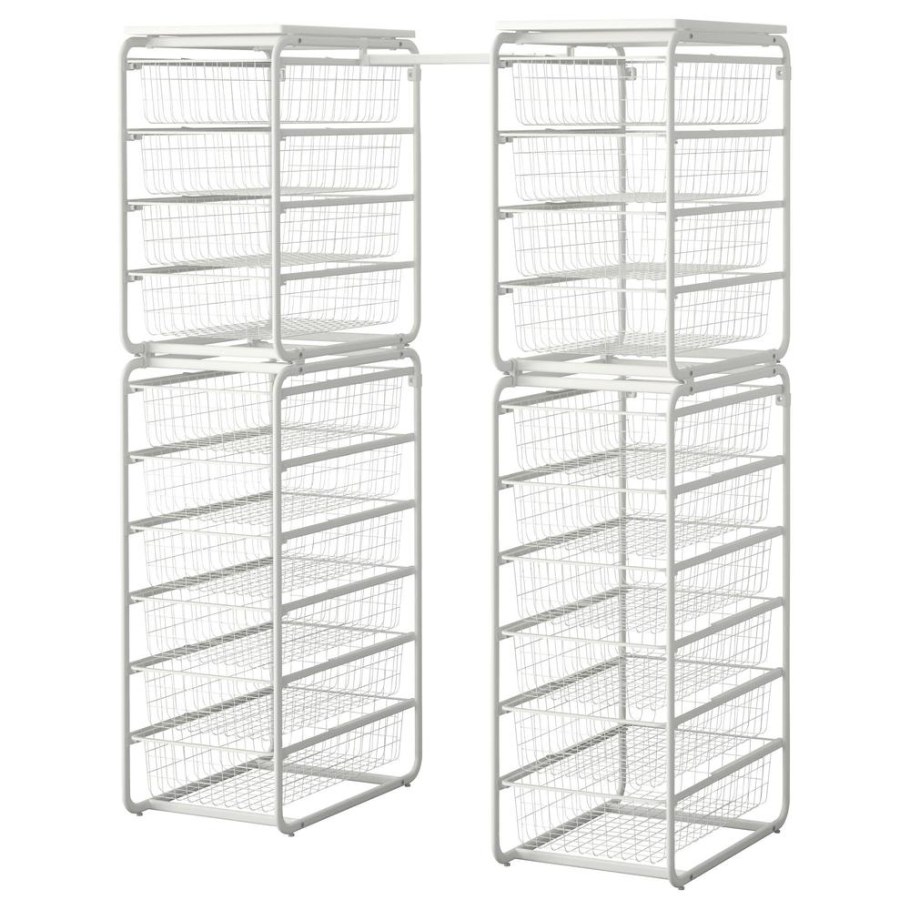 Стеллаж Algot ikea с корзиной