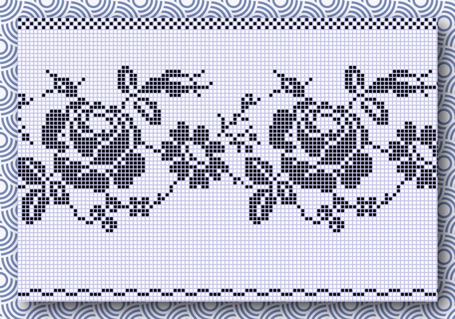 Жаккардовый цветочный узор