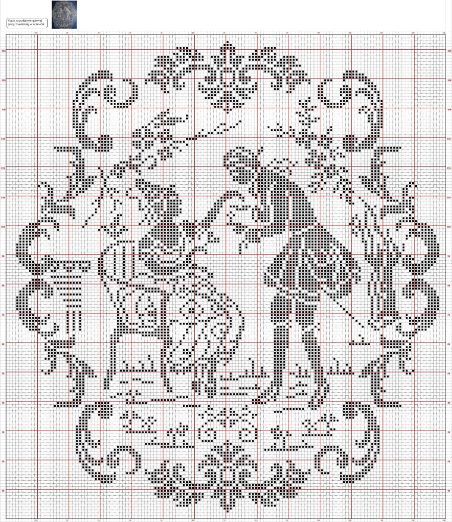 Монохромная вышивка схемы