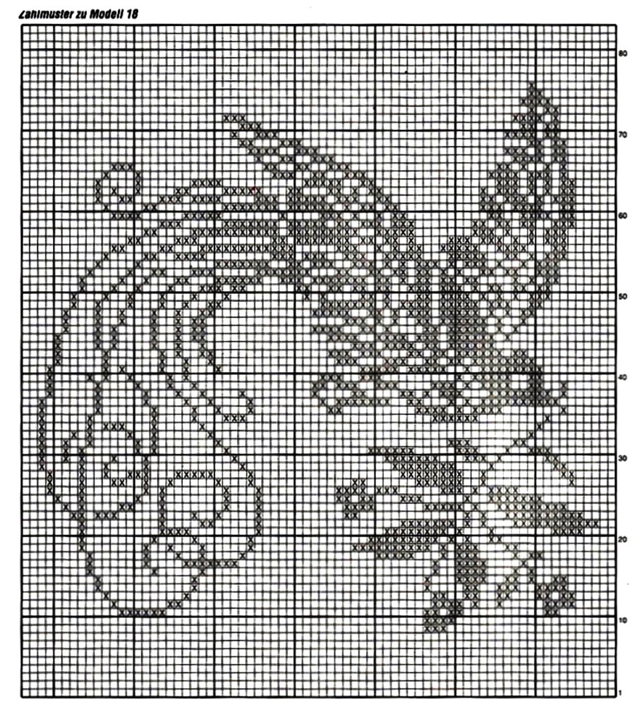 Жар птица филейное вязание