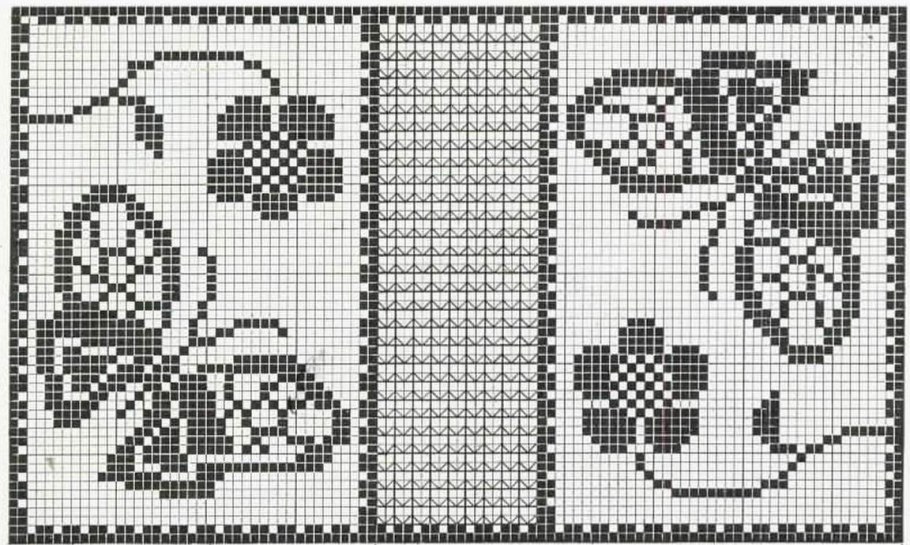 Филейное вязание крючком схемы