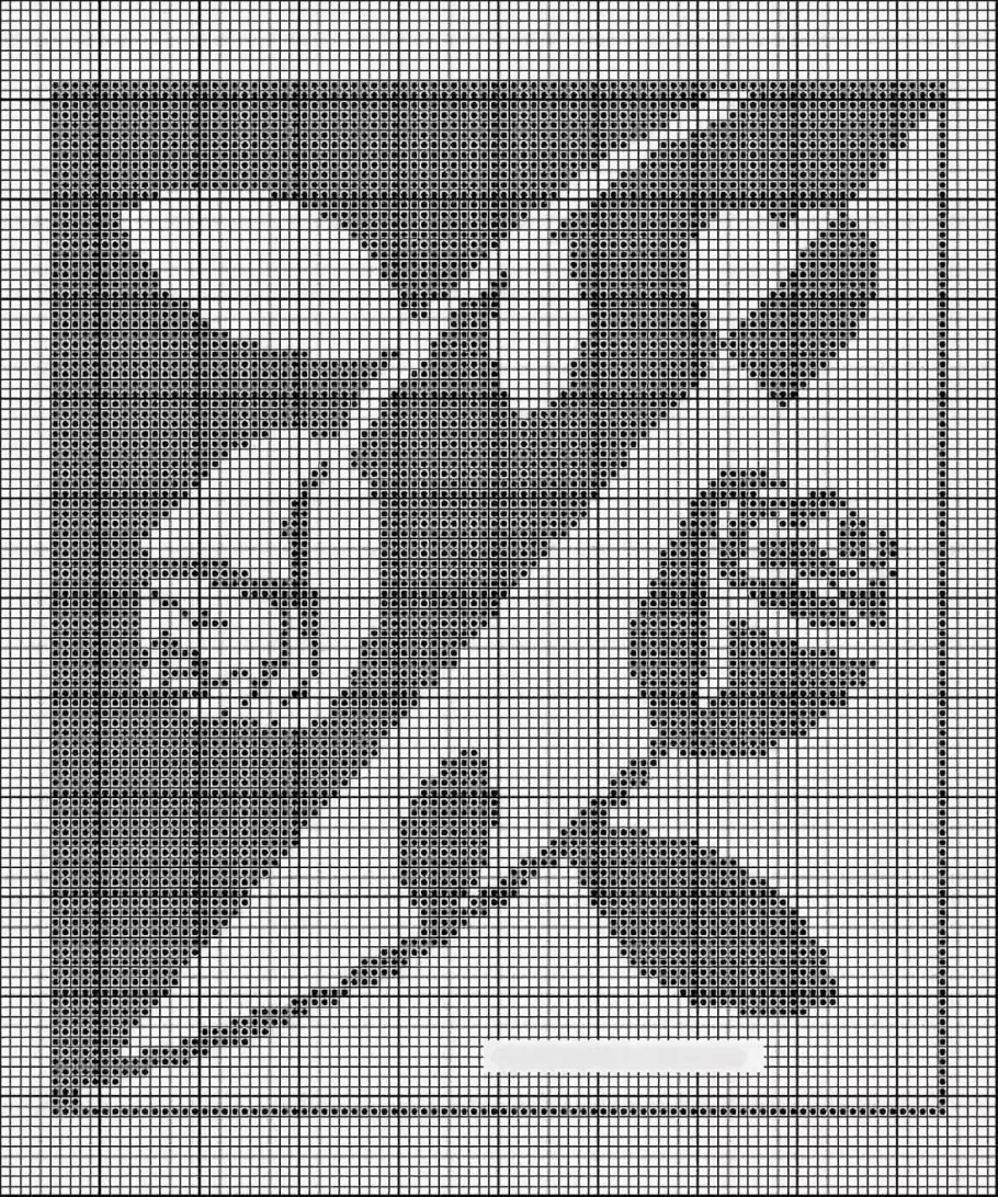 Филейное вязание крючком схемы