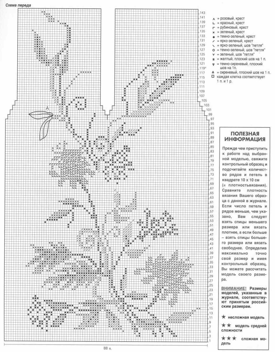Филейное вязание спицами схемы и описание