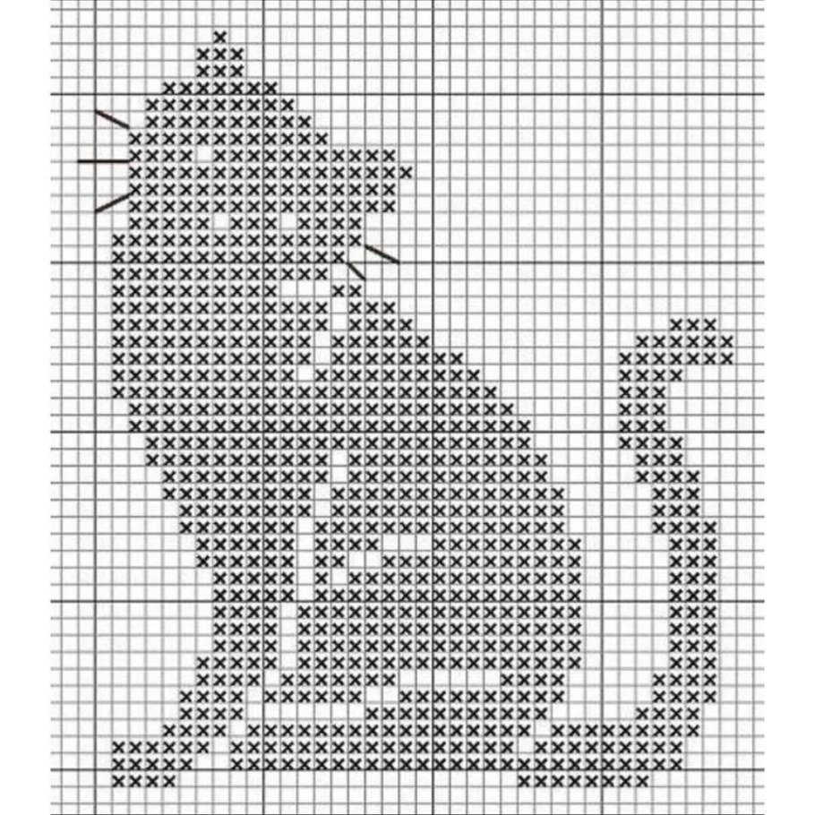 Орнамент кошки для вязания спицами схемы