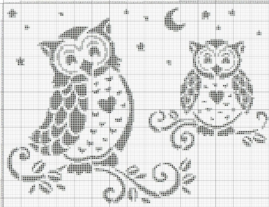 Монохромная вышивка детская