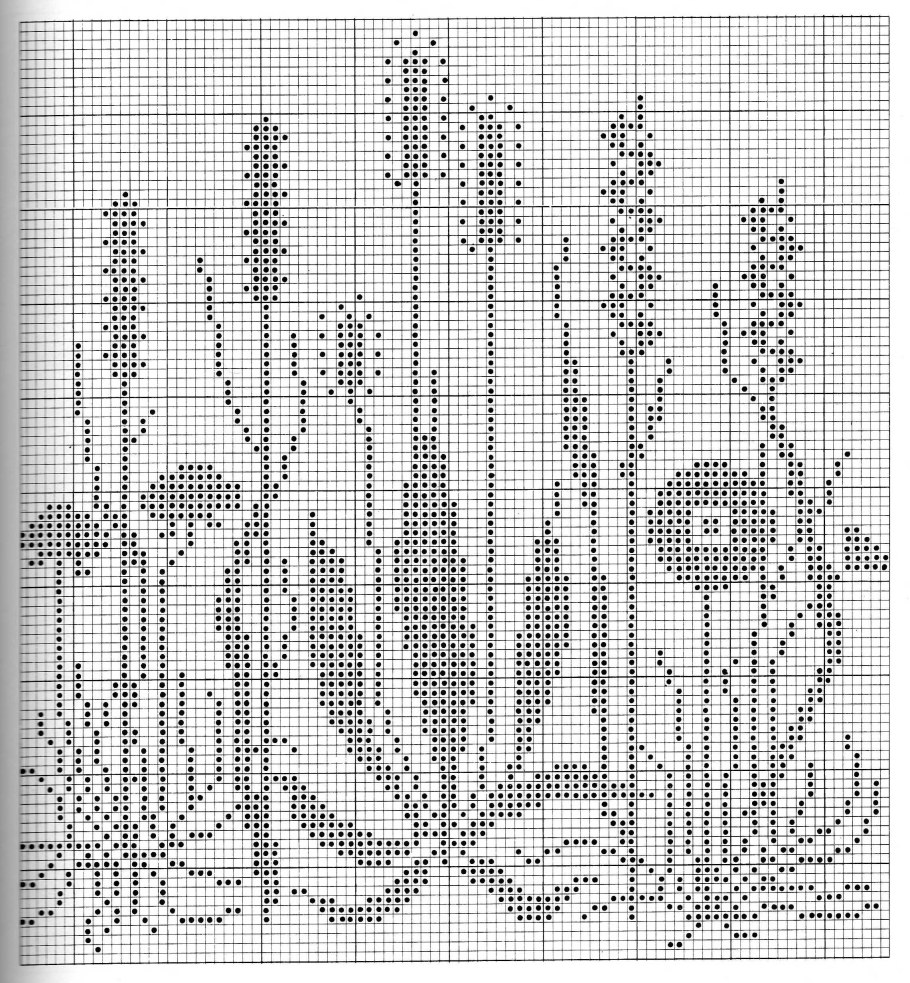 Филейное вязание занавески