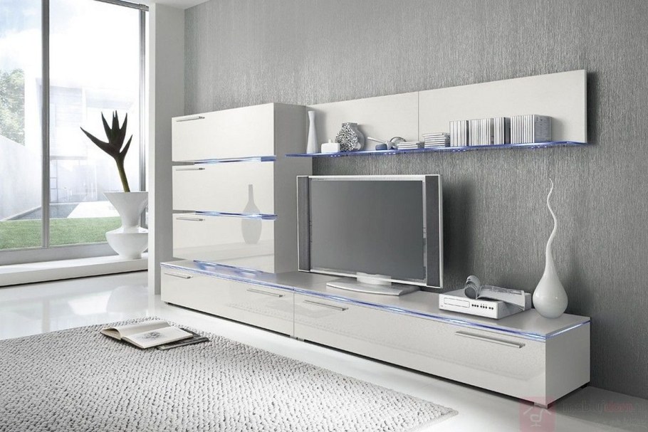 Стенка под телевизор белая