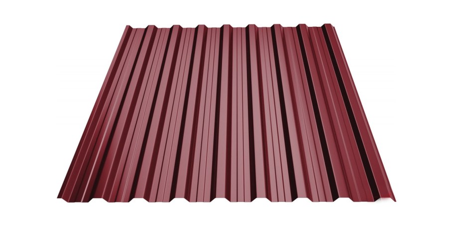 Профнастил нс20 2х1,15м. Шоколад 8017