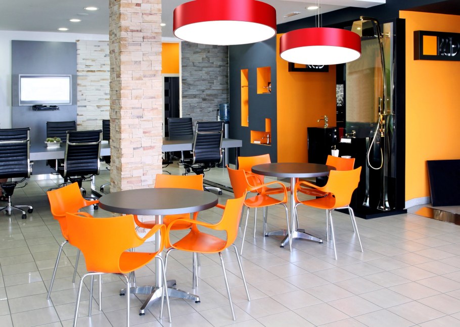 Оранжевый интерьер офиса