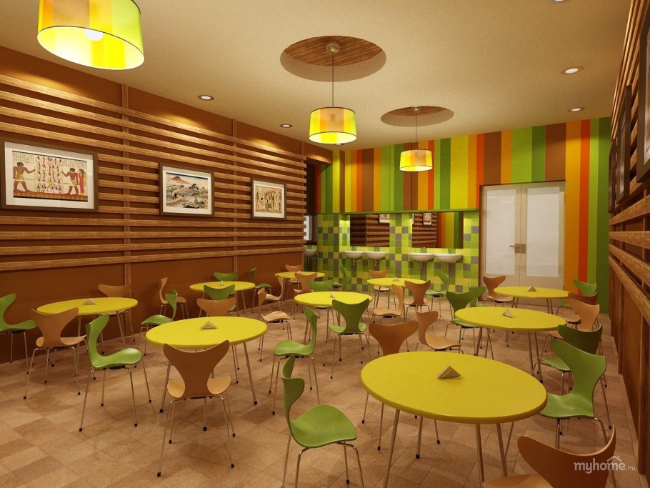 Интерьер столовой общественного питания