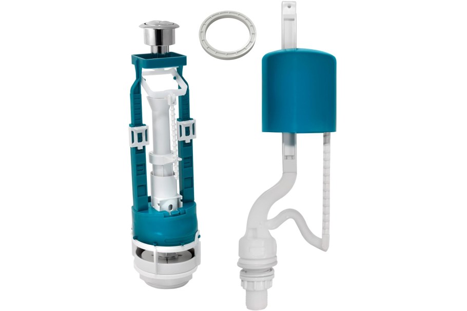 Арматура Инкоэр Нижний подвод 1/2" кнопка металлизированная