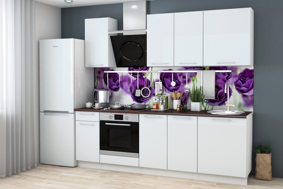 Кухонный гарнитур Техно белый глянец