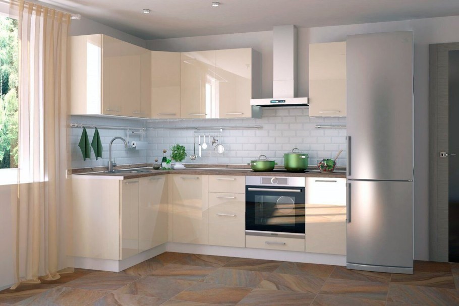 Кухня гарнитур Амика ваниль