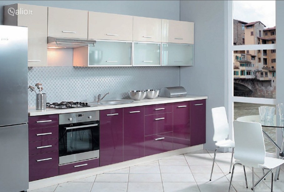 Сливовый кухонный гарнитур