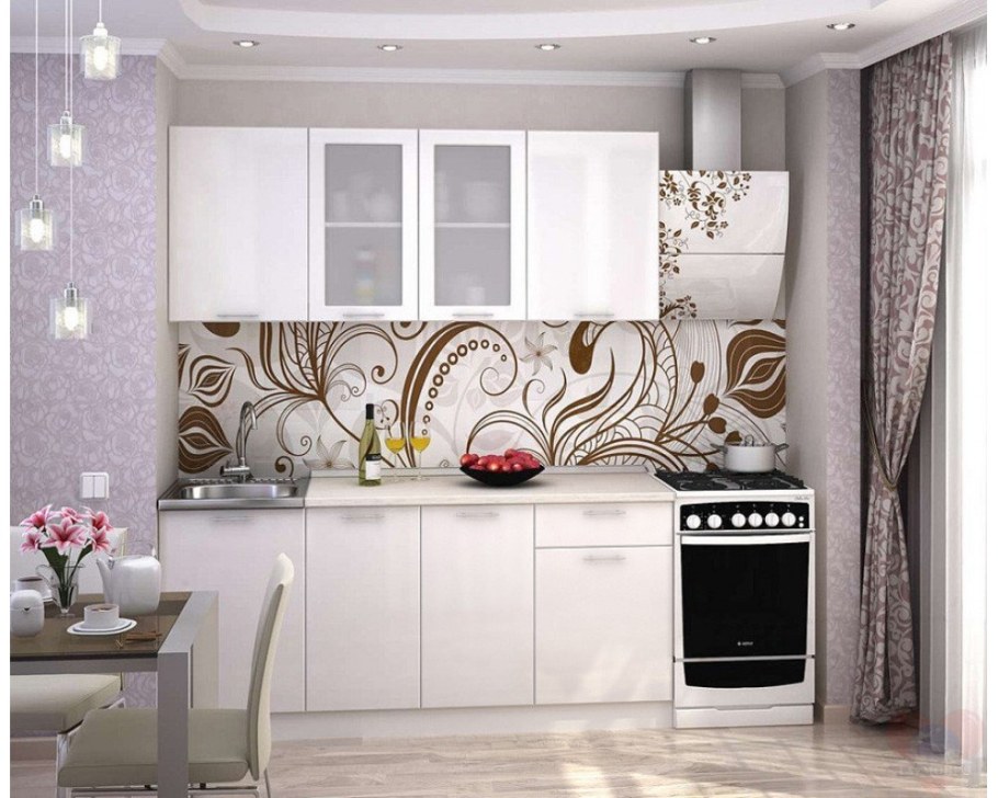 Кухня Ксения белый глянец Стендмебель