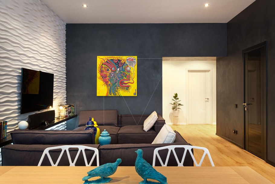 Краска в интерьере квартиры