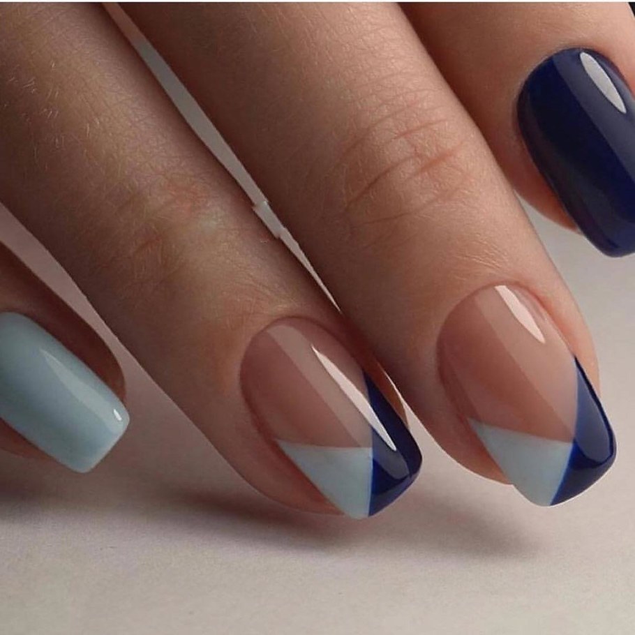 Маникюр френч геометрия