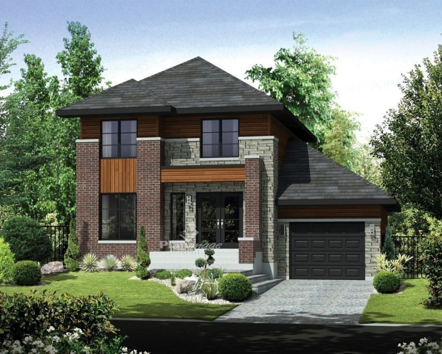 Красивый небольшой двухэтажный дом