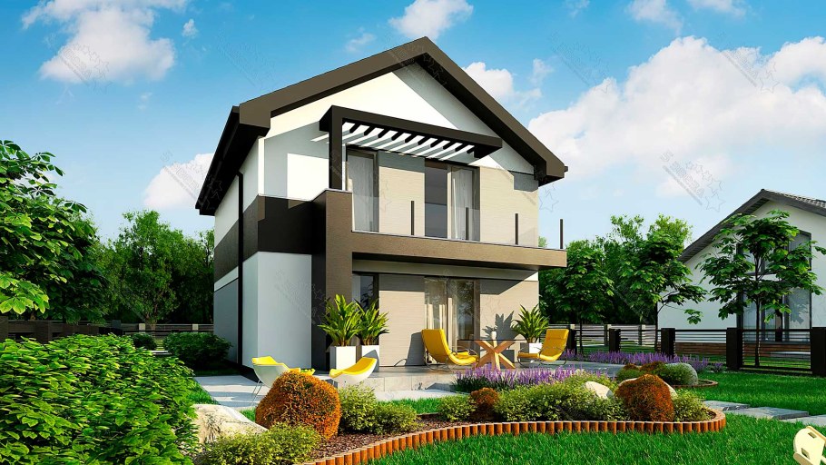 Компактный двухэтажный дом