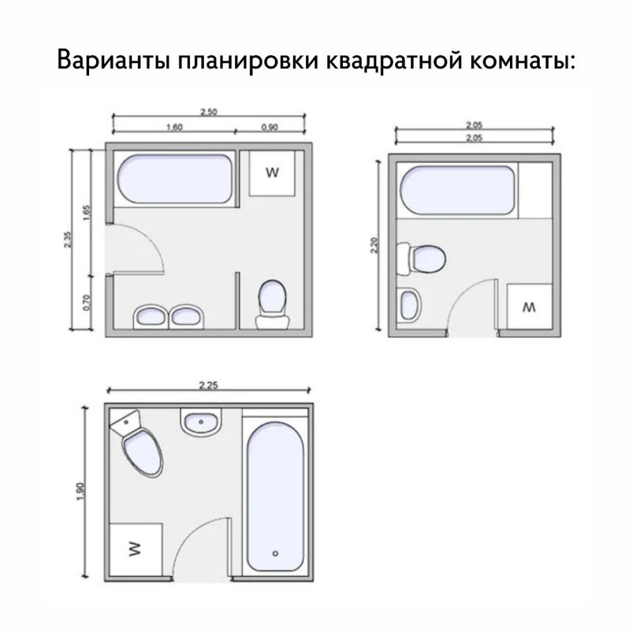 Совмещённый санузел 3м2 планировка