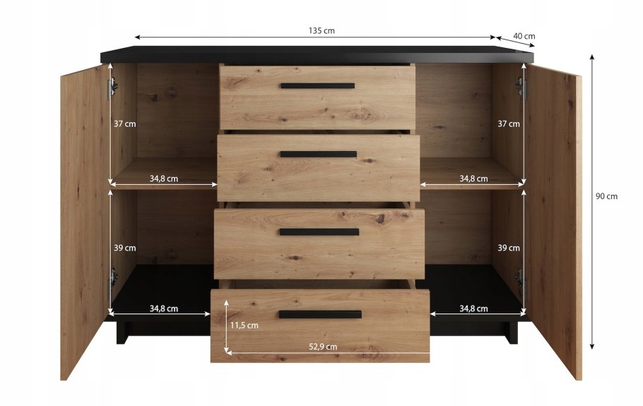 Комод Хельга-3 дуб артизан
