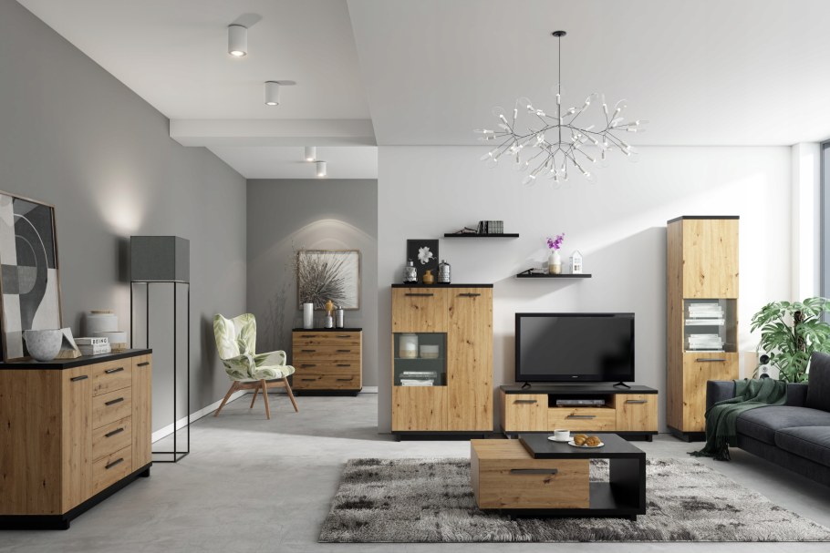 Гостиная Патриция скандия, Альпийский + дуб артизан