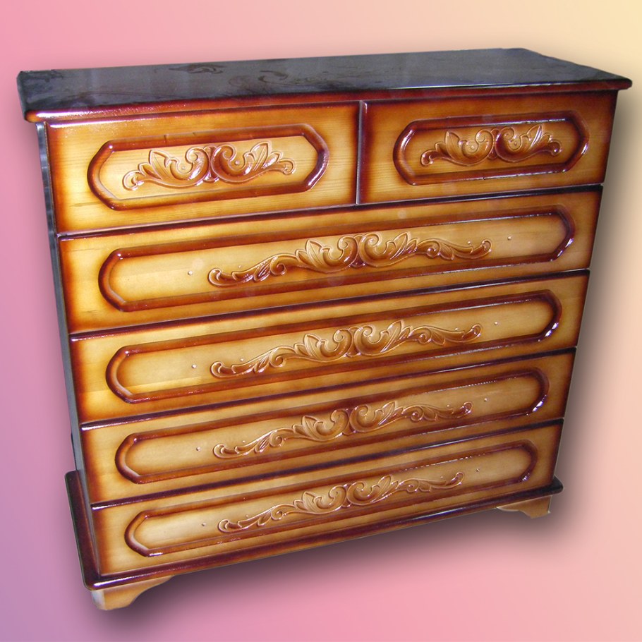 Комод резной с 5 выдвижными ящиками (mbspcb17e-ASD) 79 200.00 Р.