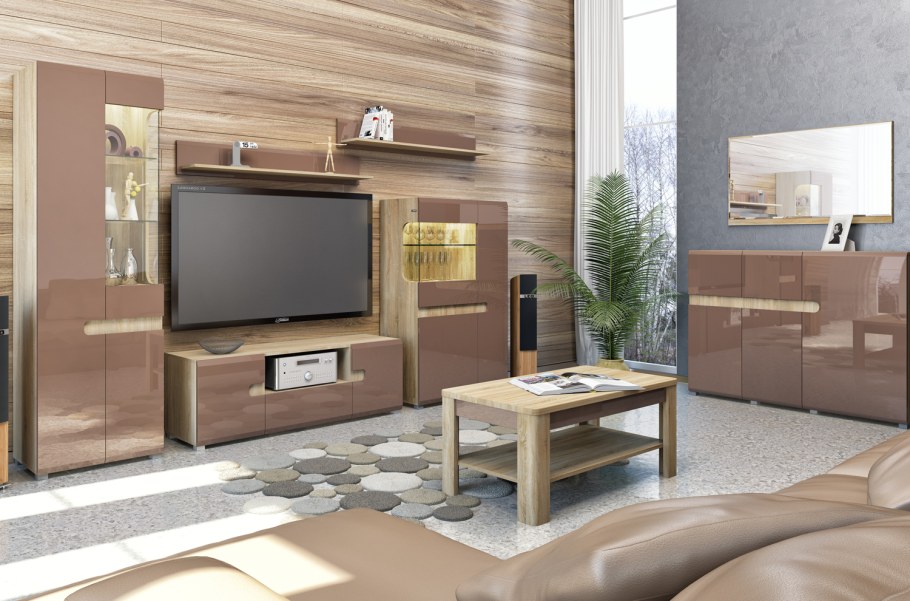 Гостиная Леонардо дуб сонома