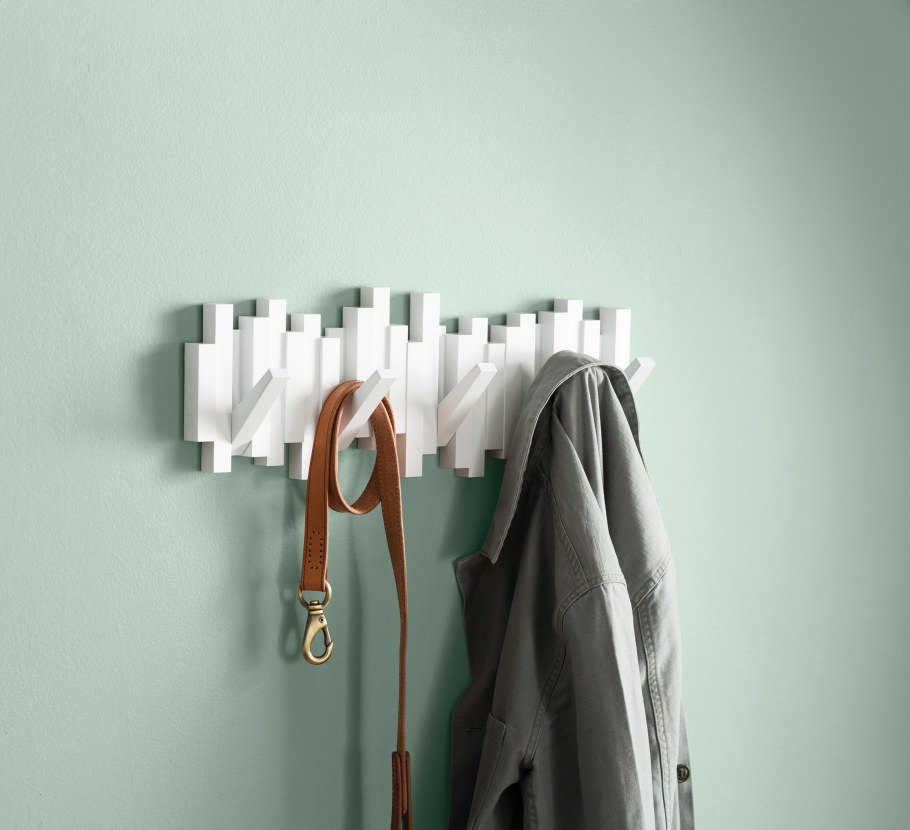 Вешалка умбра Стикс белая