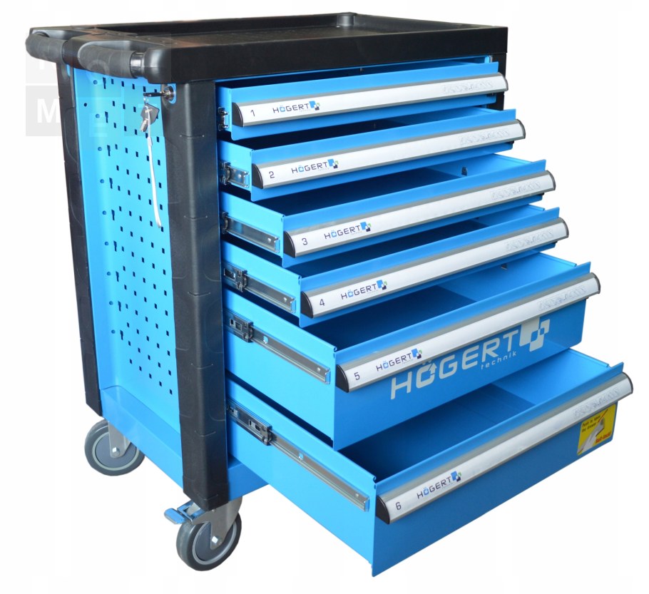 Тележка инструментальная, 7 ящиков, Hoegert ht7g048