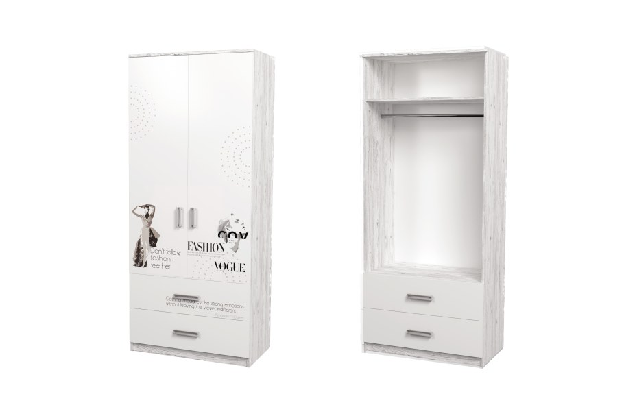 Шкаф пенал рядом с кроватью