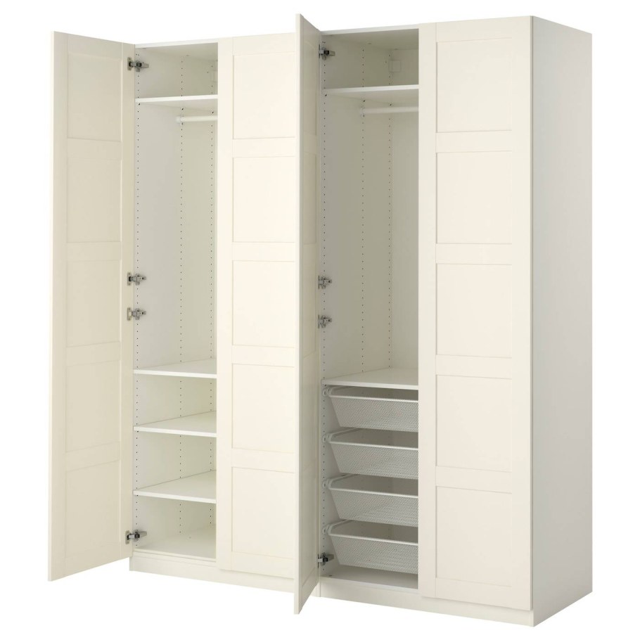 Pax ПАКС гардероб, белый/ФОРСАНД белый150x60x236 см