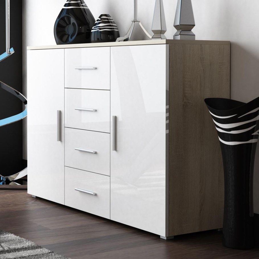 Олмеко комод белый глянец