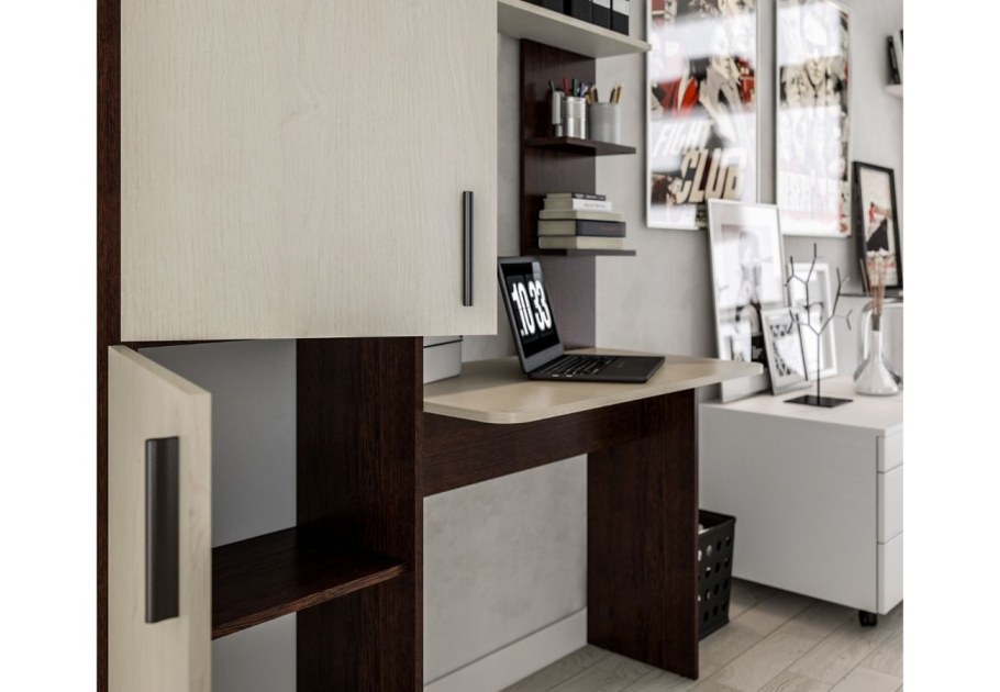 Тесса сб-2737 стеллаж со столом венге Камиро