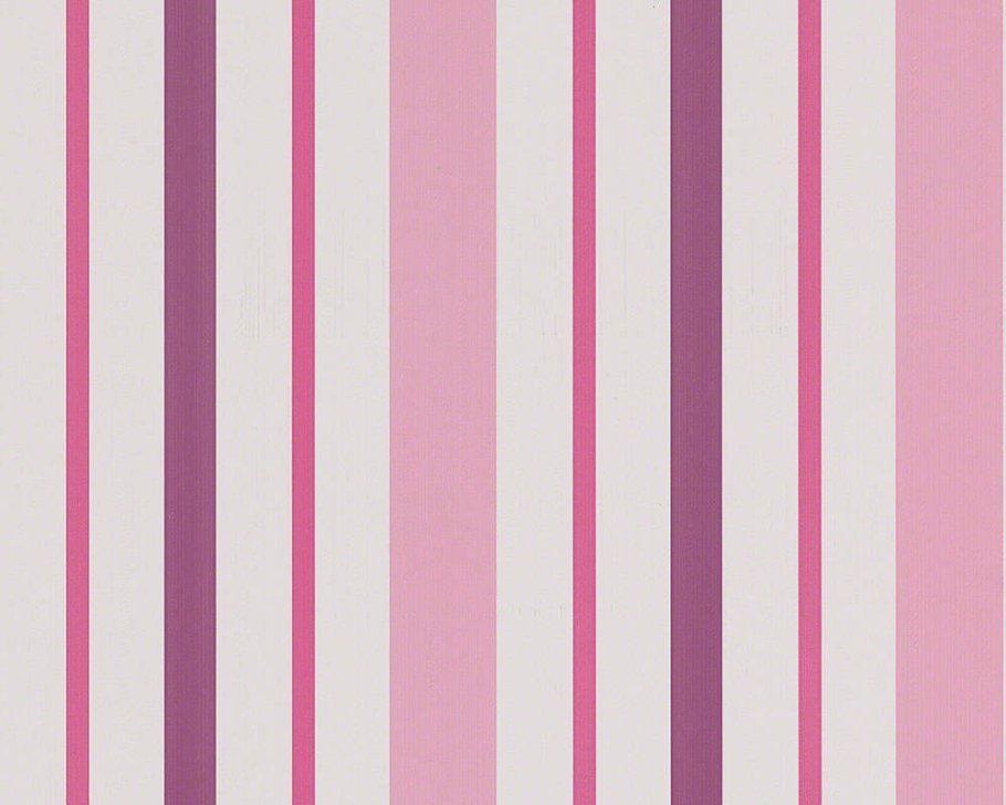 Обои в розовую полоску