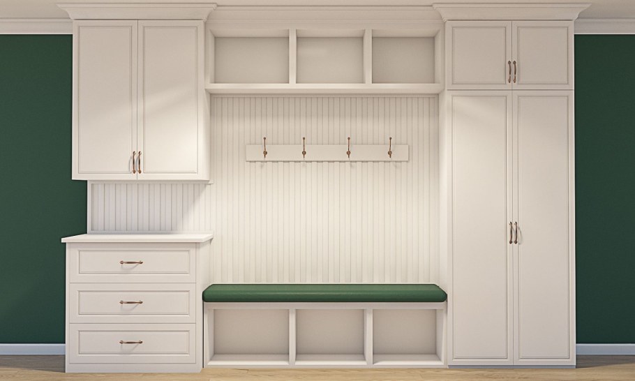 Прихожая с верхними ящиками