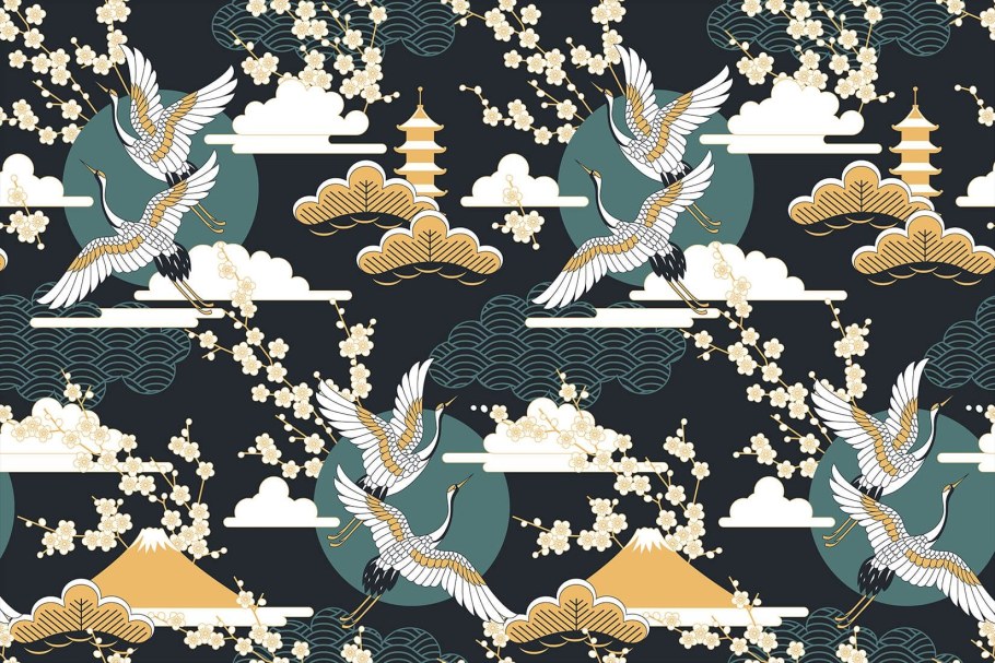 Пейзажный орнамент Япония